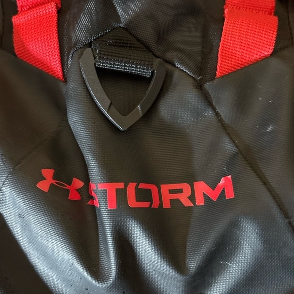 Under Armour Storm Recruit Red Black Backpack Rn#96510 School Bookbag - Picture 2 of 10